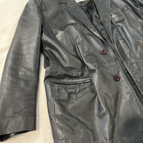 California LA Leather Men’s Leather Blazer Jacket - Picture 11 of 14